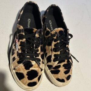 Superega women’s velour cheetah animal print size EU 39.5